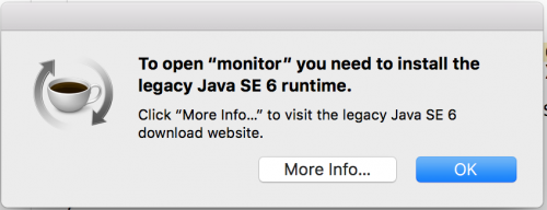 è necessario installare Java SE 6 errore di runtime